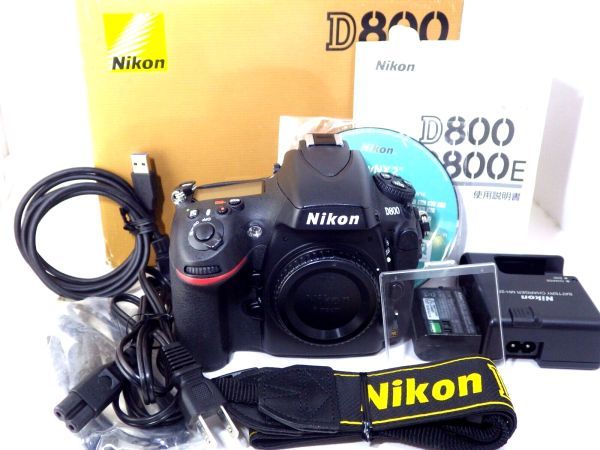 送料無料!! Nikon D800 ボディ 箱付 良品 動作OK シャッター19,000回