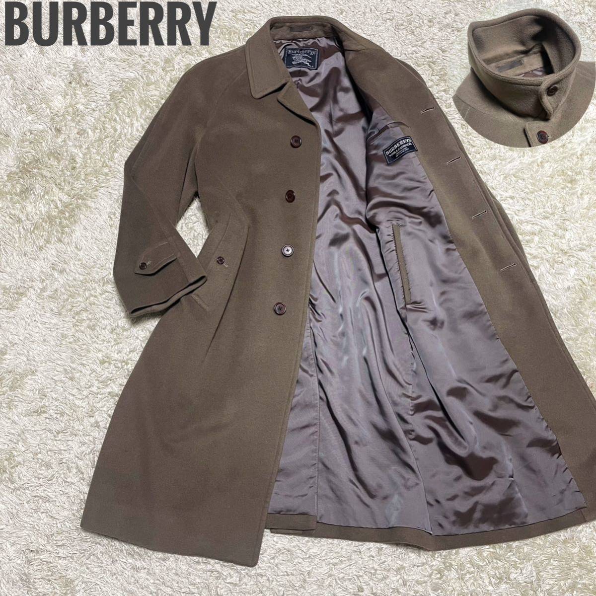 極美品BURBERRYLONDON ステンカラーコートライナー有 カシミア混 紺-