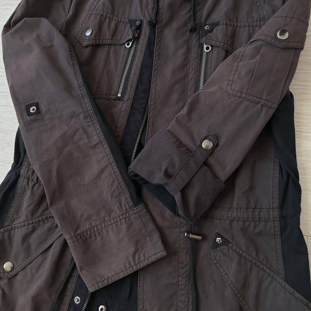 Rare 00s PPFM Multi Gimmick Garment Dyed Weathered Mods Coat L Jacket