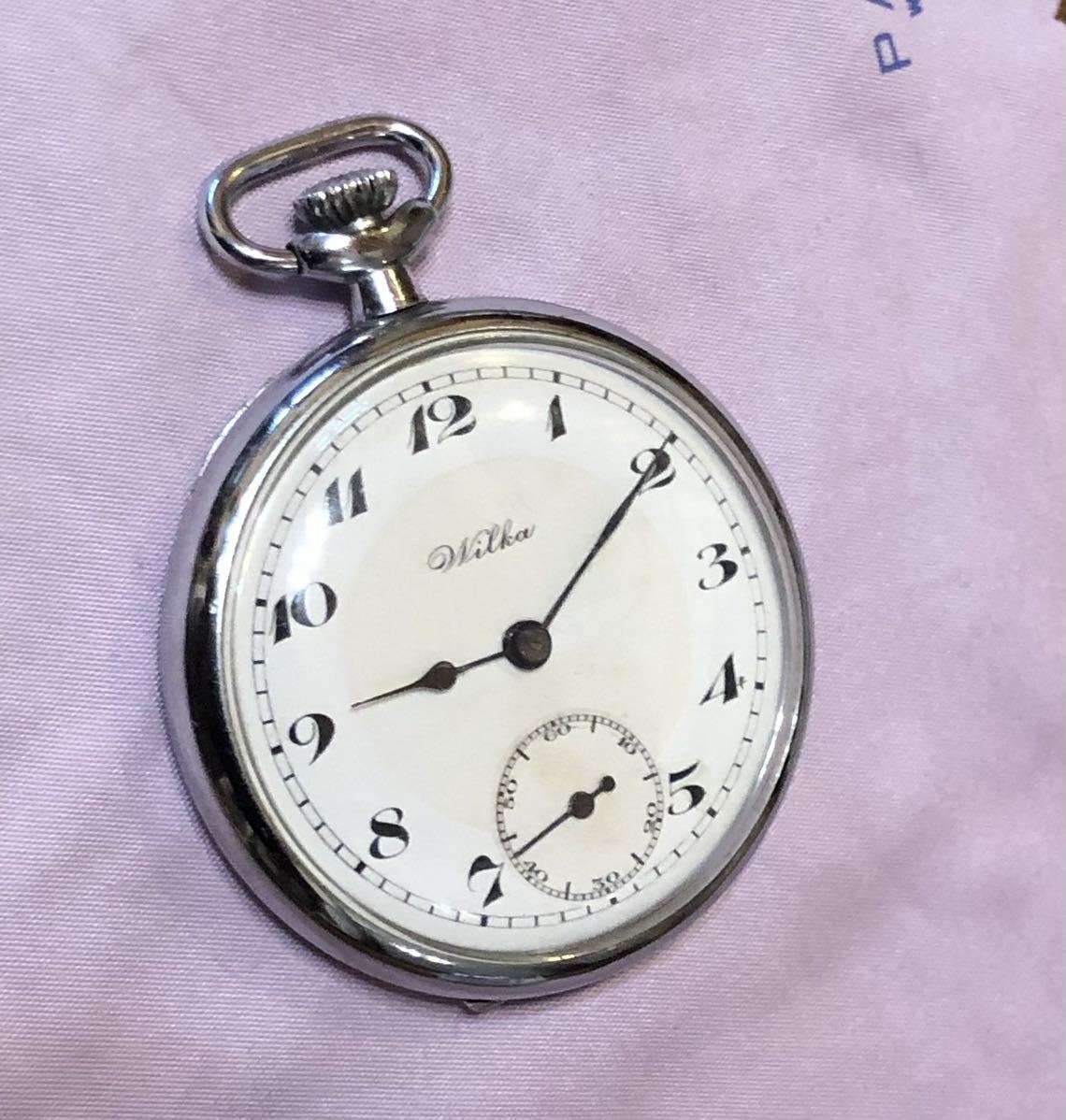 懐中時計 スイス製 15石 WILKA アンティーク レトロ ジャンク品