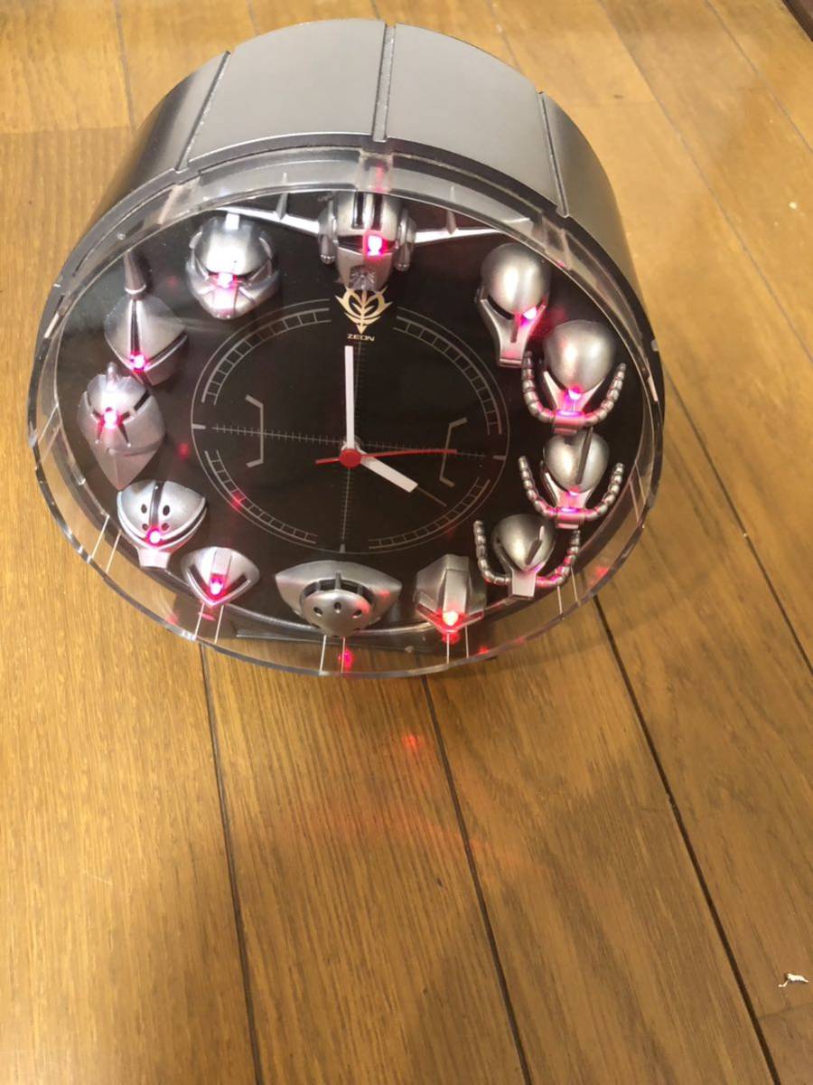 【専用】ガンダム　ジオン軍モビルスーツ アラームクロック ZEON CLOCK 置き時計 ZEON CLOCK リズム時計工業 ジオンクロック シャアVER