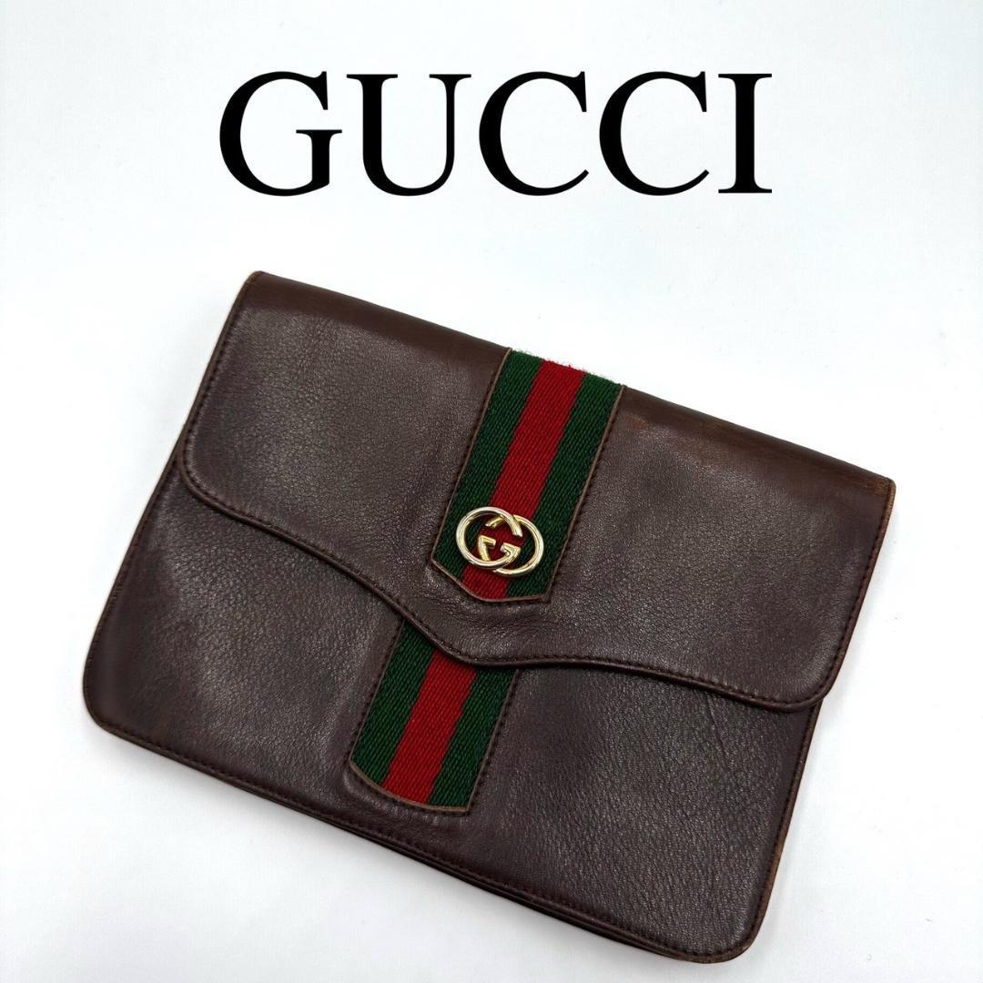 GUCCI グッチ ポーチ 小物入れ シェリーライン インターロッキング