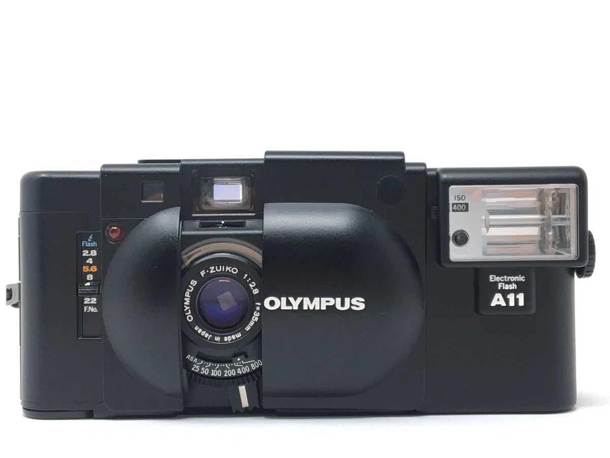 OLYMPUS XA1 コンパクトフイルムカメラ A11フラッシュ付き - フィルム