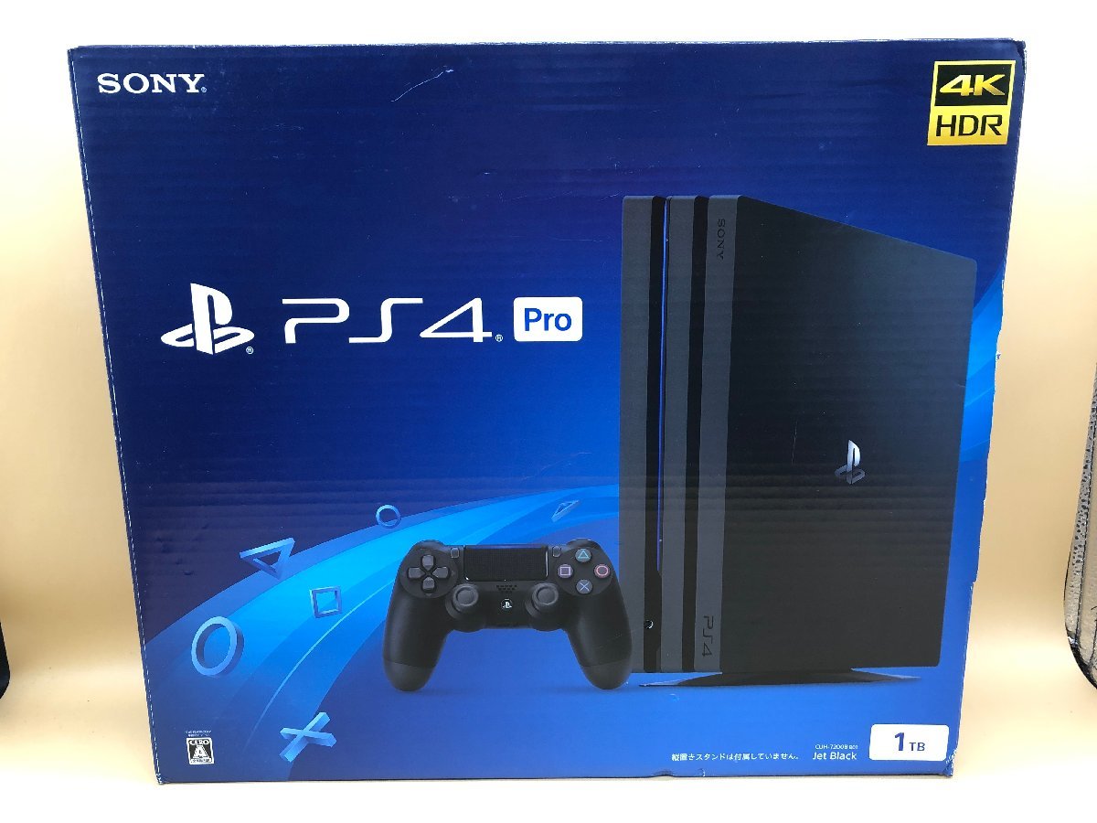 1円～ PS4 Pro CUH-7200B 1TB ジェットブラック ※欠品/備考あり※ SONY