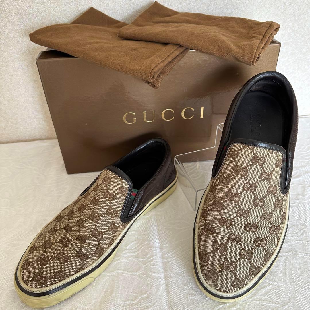 GUCCI スニーカー スリッポン GG柄 モノグラム グッチ ハイブランド