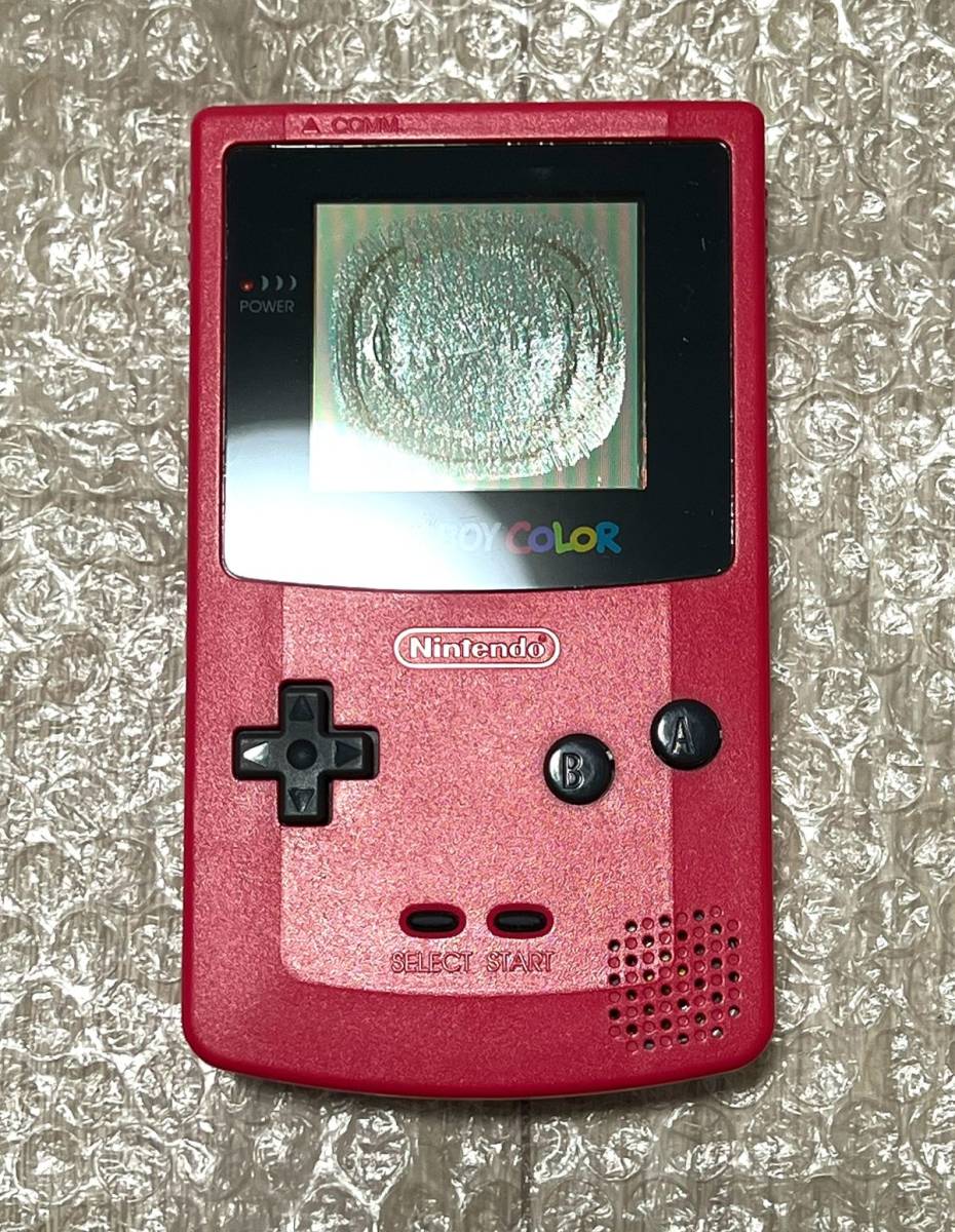 美品・液晶劣化・動作確認済み〉GBC ゲームボーイカラー 本体 レッド