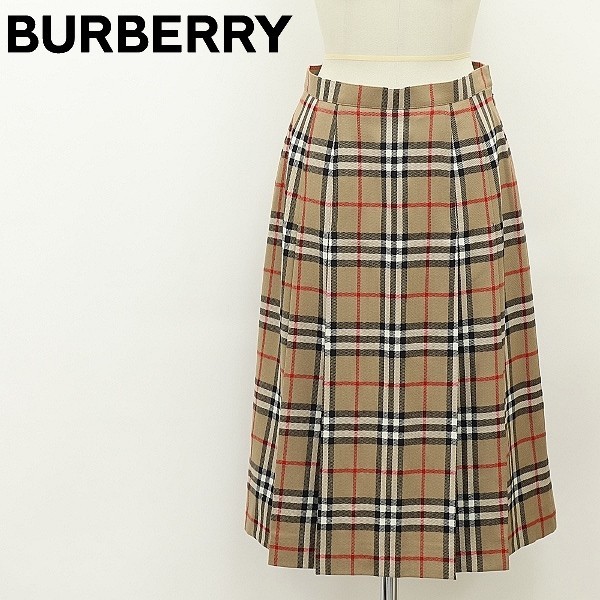 ヴィンテージ◇BURBERRYS バーバリー ノバチェック柄 ミモレ丈