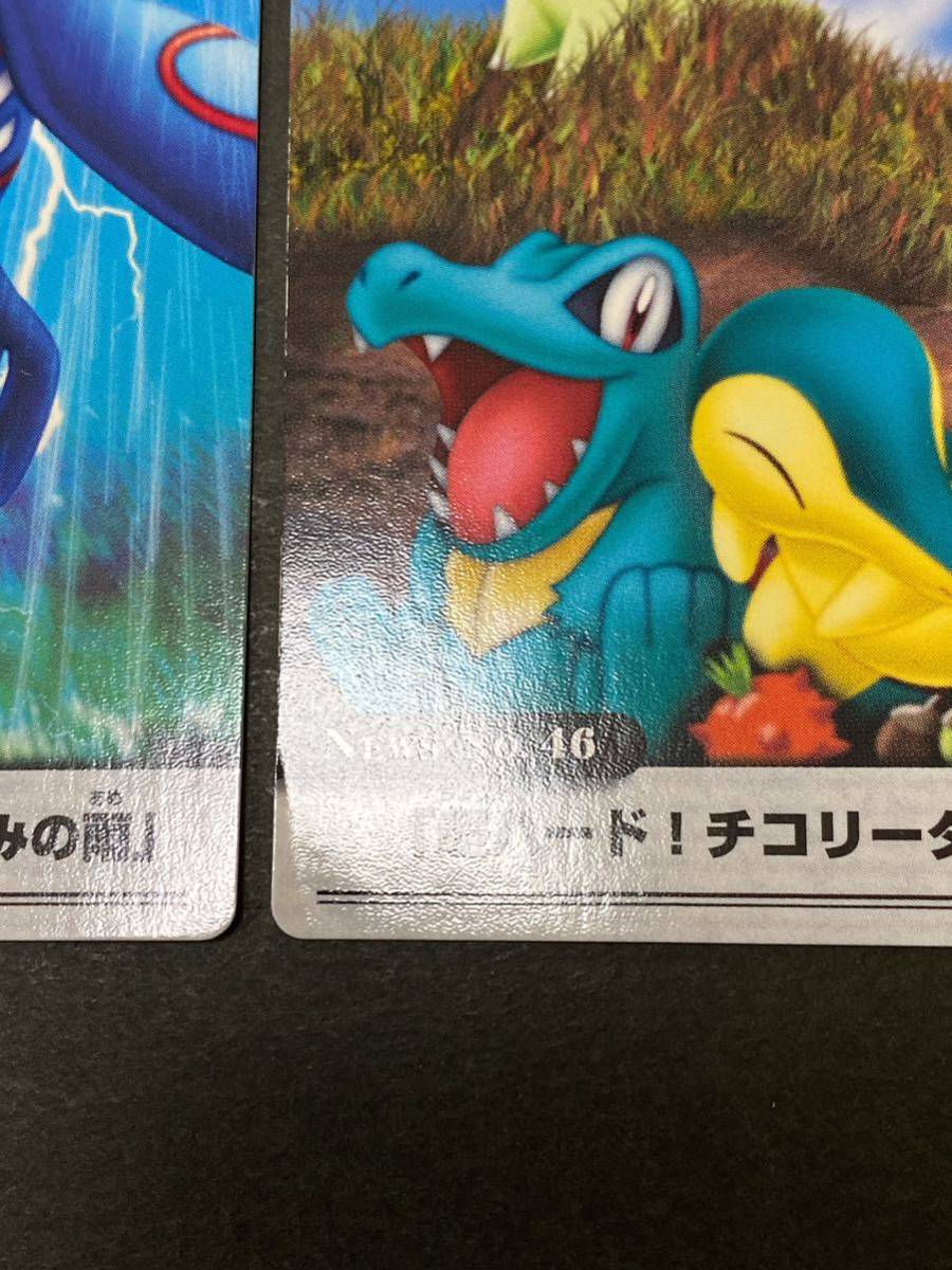 3枚 ポケモンウィークリー エレブー カイオーガ チコリータ ヒノアラシ ワニノコ カードダス ポケモンカード THE POKEMON ...