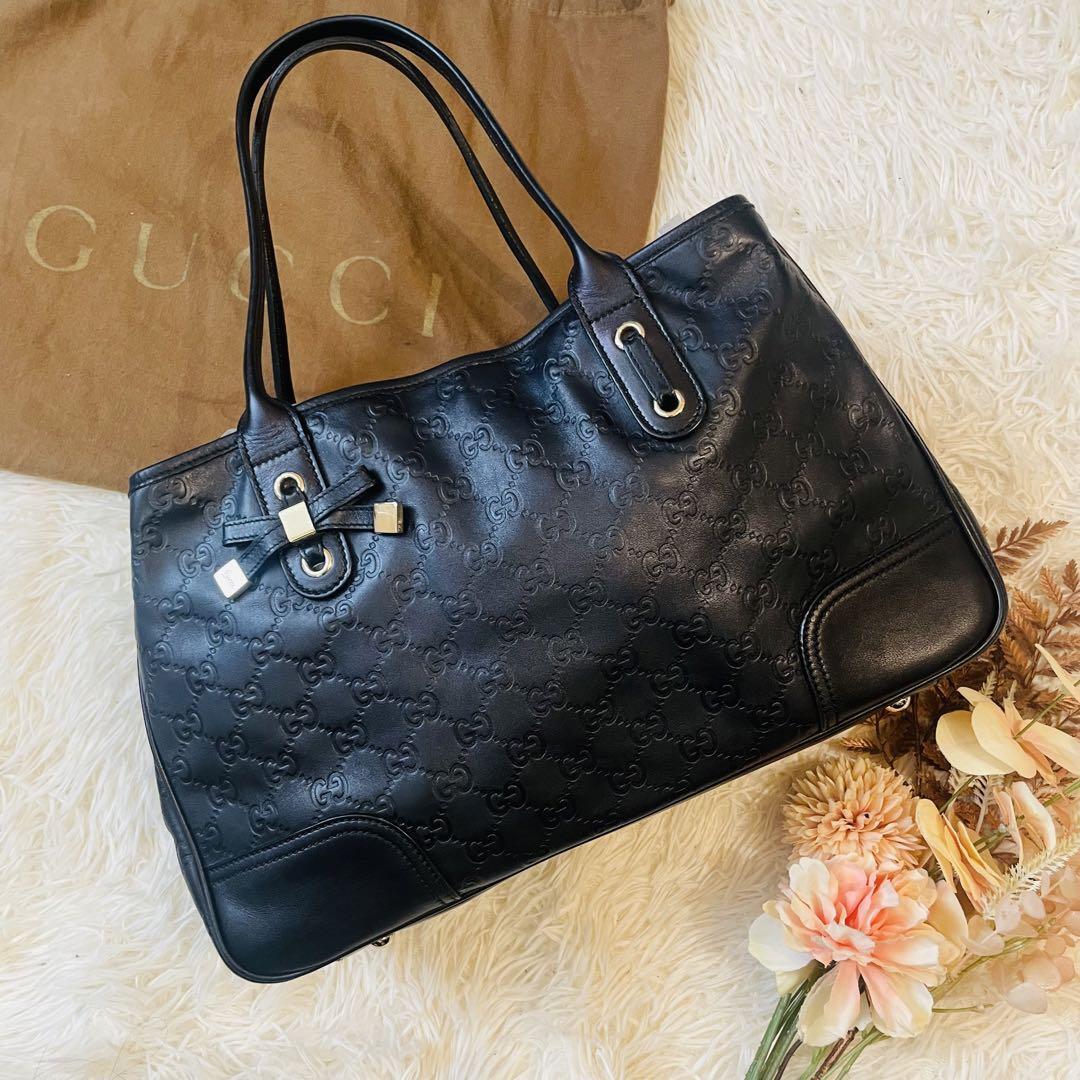 極美品＊GUCCI グッチ ハンドバッグ トート 肩掛け 2way プリンシー gg