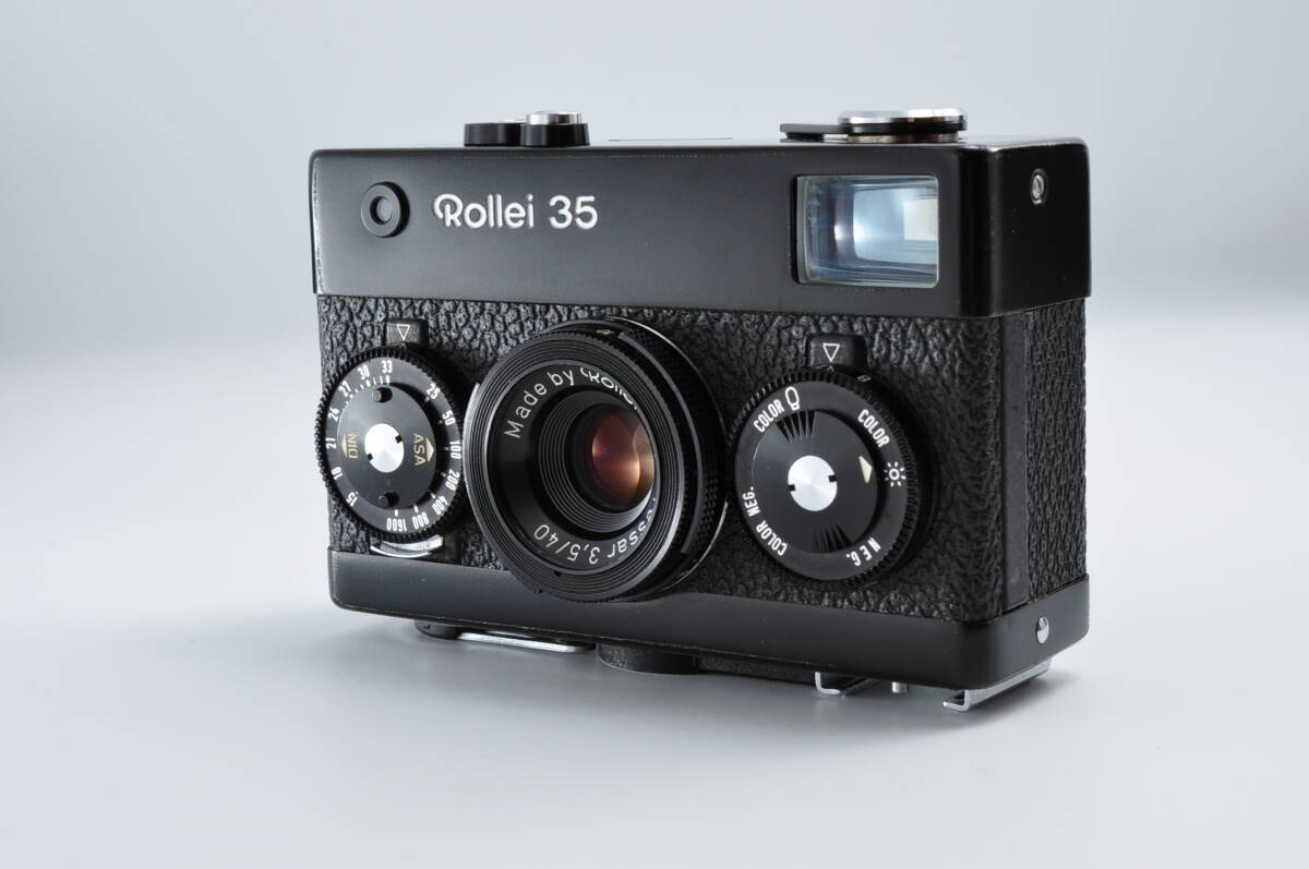 美品】Rollei 35 ブラック ローライ 35 完動品 ストラップ ケース付き