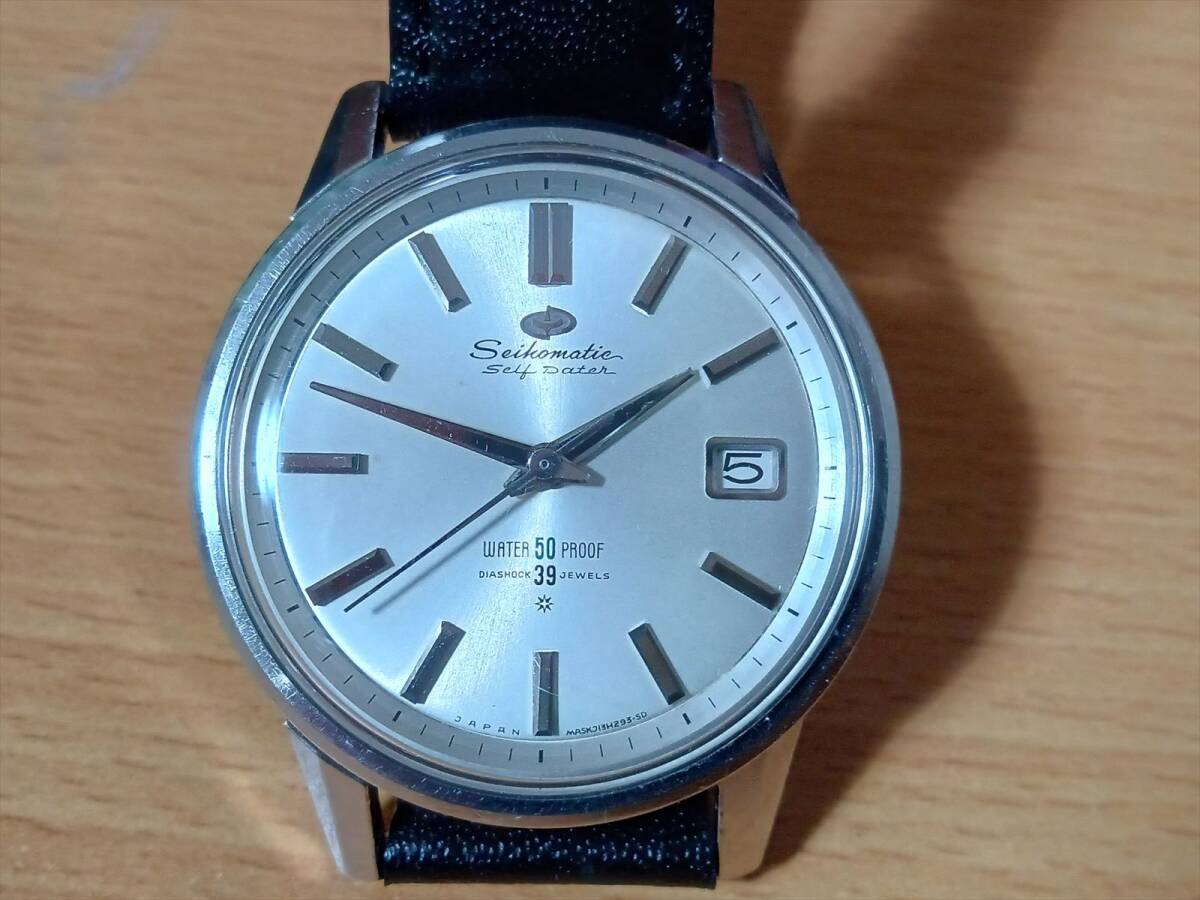 OH済　初期　セイコーマチックセルフデーター39石　アンティーク自動巻時計時計