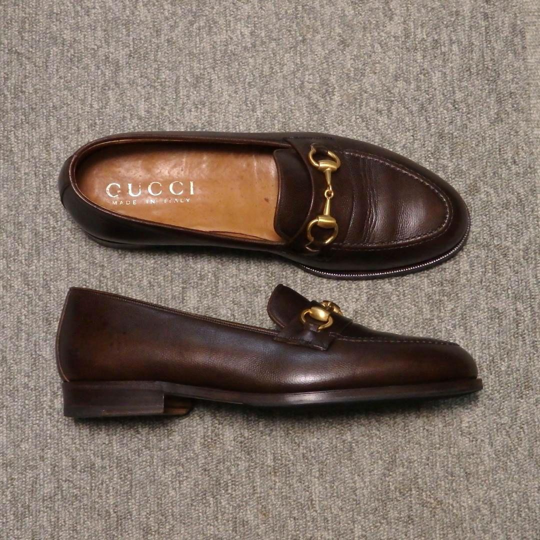 GUCCI/グッチ/ビット ローファ/ゴールド金具/41 1/2/シューツリー付