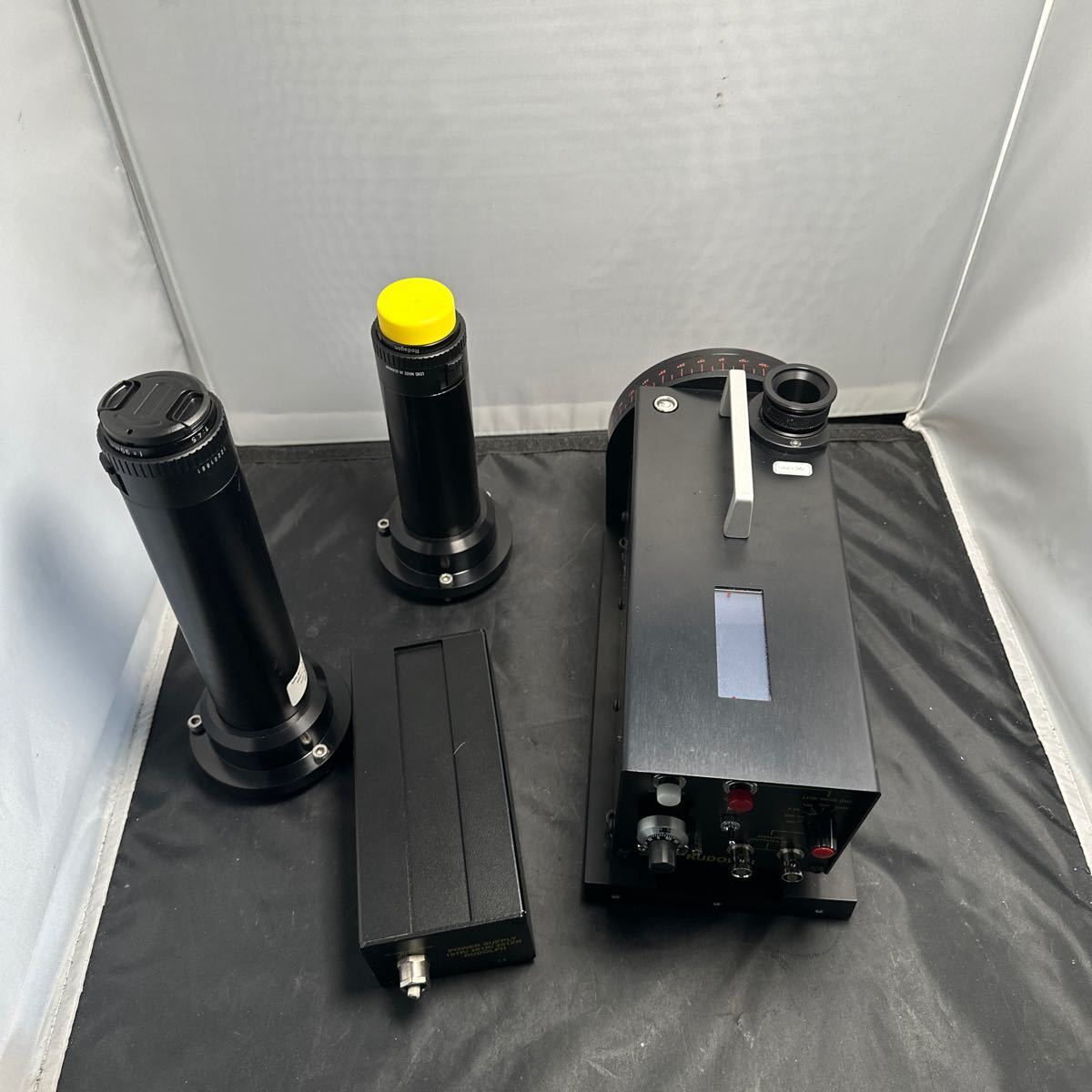 「2FQ36」RUDOLPH CAMERA MODEL 100R 1軸変位振動測定装置 レンズ100R- 5／100R-20 付き 本体 電源 ...