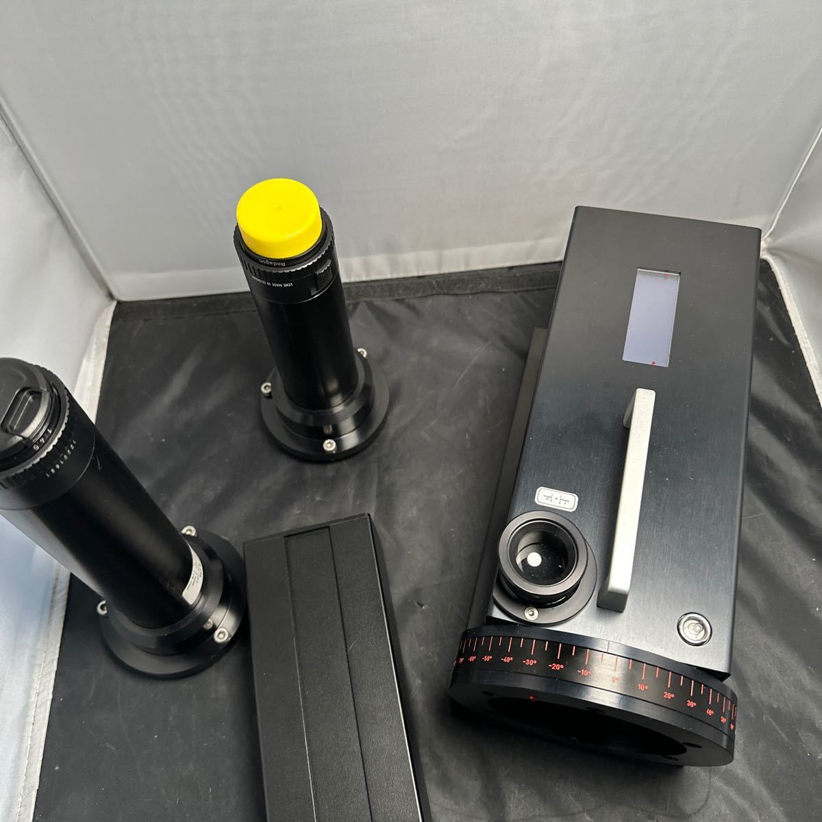 「2FQ36」RUDOLPH CAMERA MODEL 100R 1軸変位振動測定装置 レンズ100R- 5／100R-20 付き 本体 電源 ...