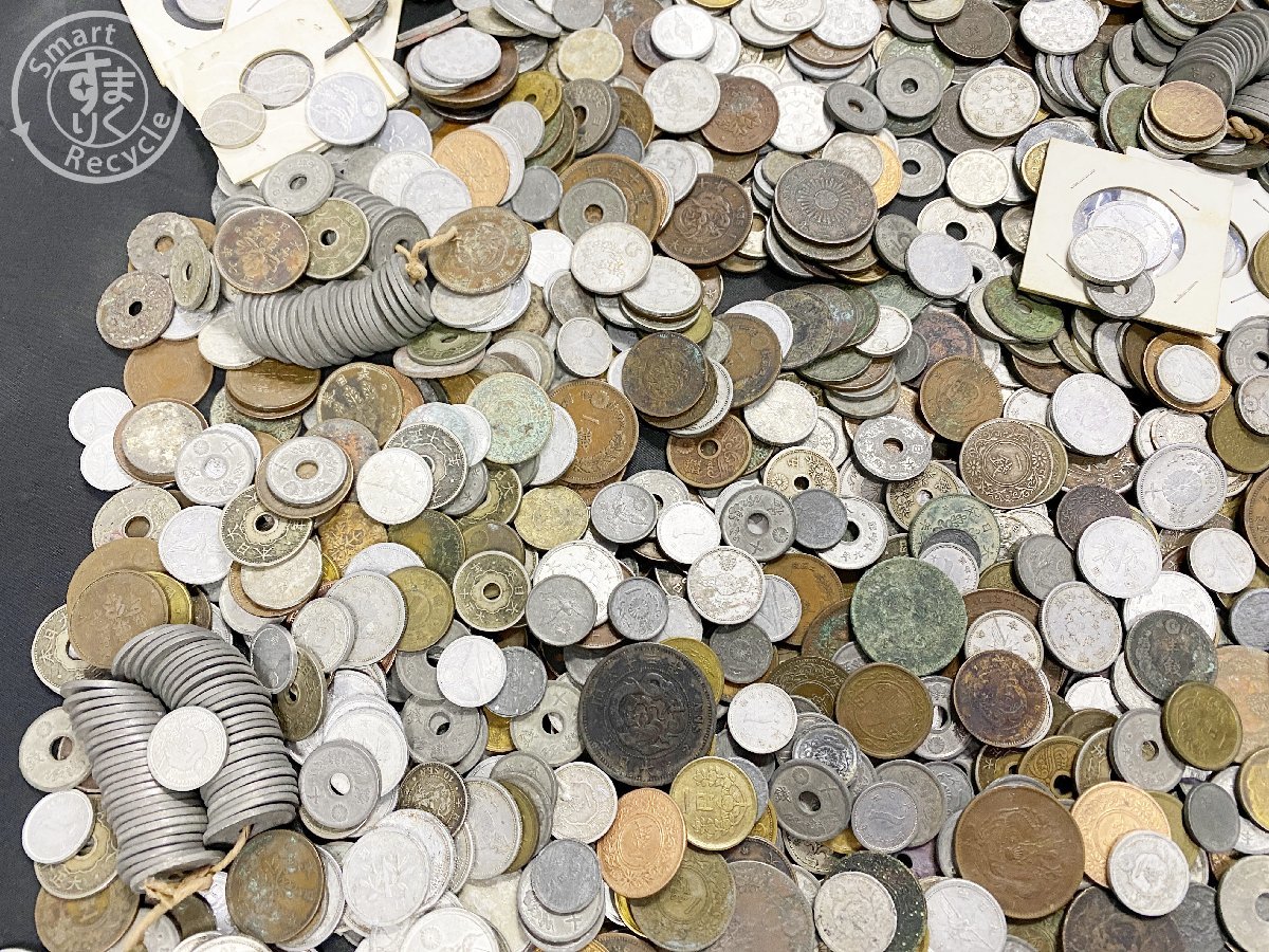 古銭 蔵出し 日本貨幣 銀貨 1銭 二銭 約2.3キロ 未選別 大量 A1 
