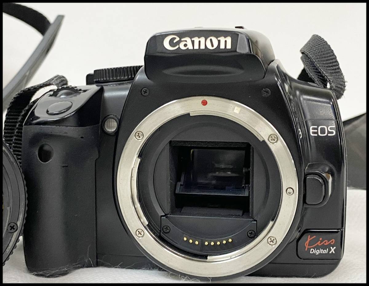 ジャンク Canon キャノン EOS Kiss Digital X ブラック写真に写って