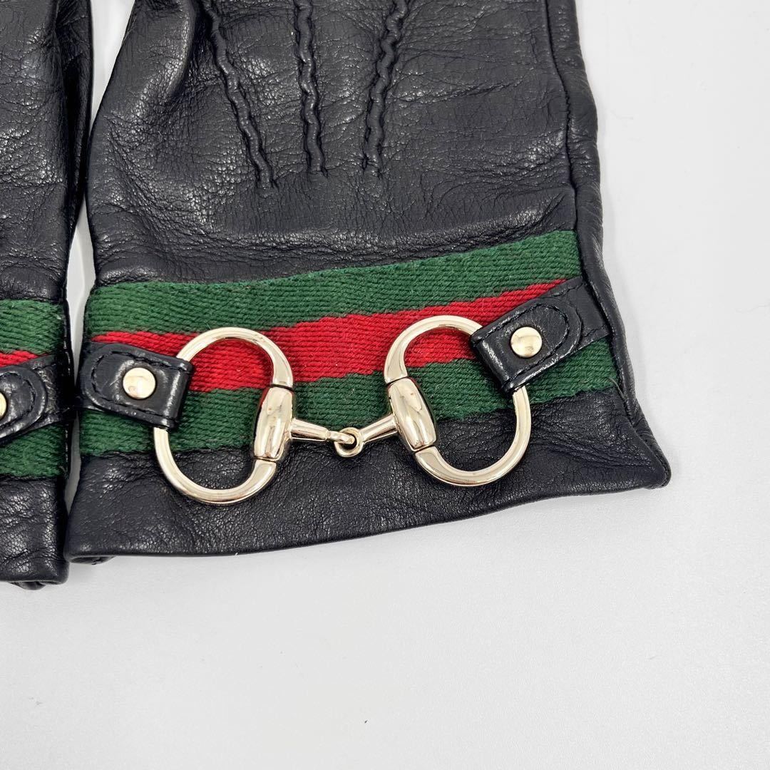 極美品】GUCCI グッチ グローブ 手袋 シェリーライン ホースビット