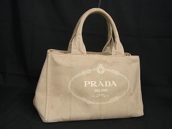 1円 □美品□ PRADA プラダ カナパ デニム トートバッグ ハンドバッグ