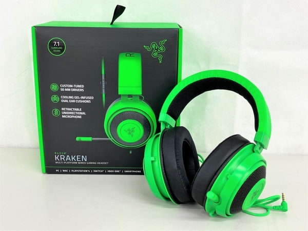 RAZER KRAKEN MULTI-PLATFORM WIRED GAMING HEADSET ヘッドホン パソコン周辺機器 中古 ...