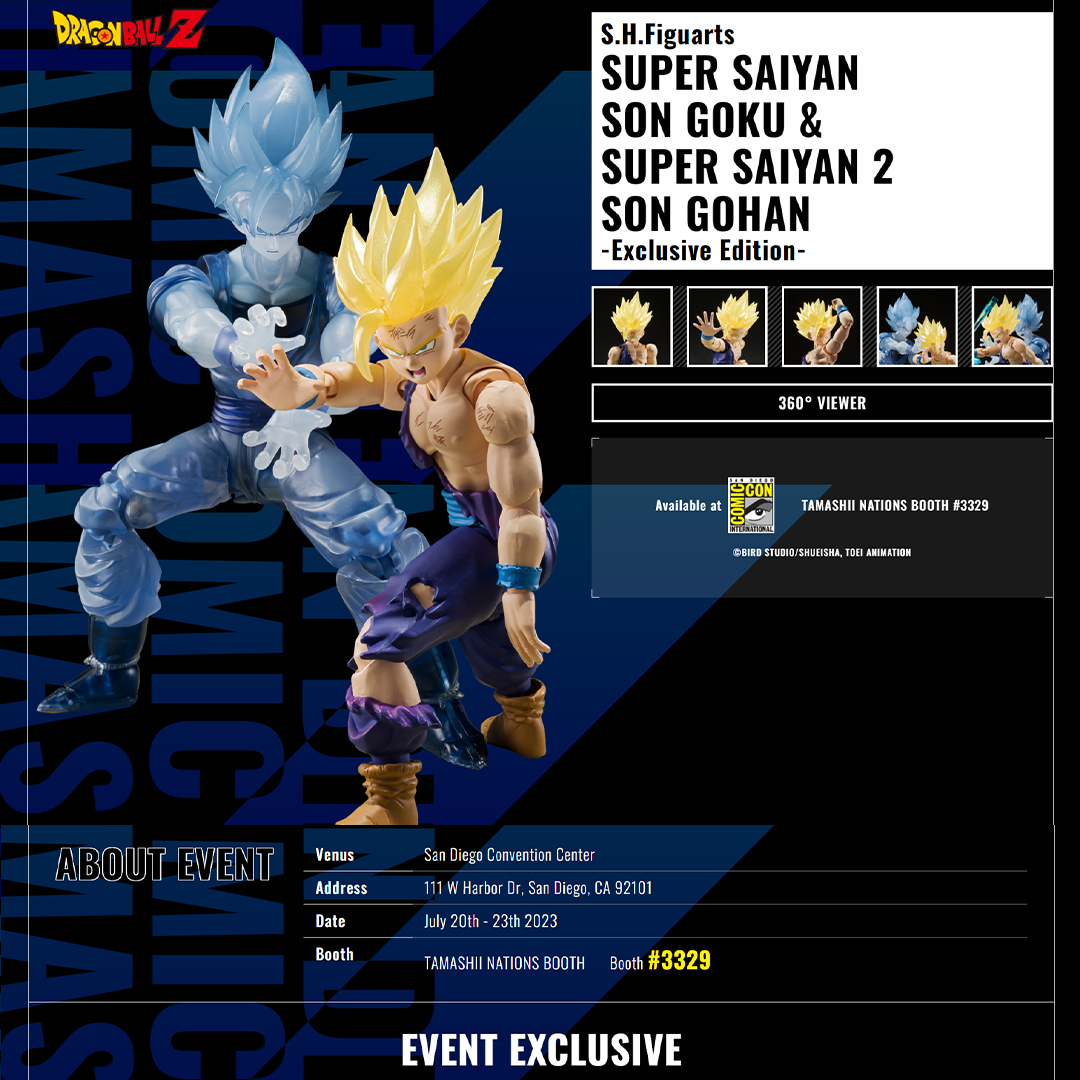 S.H.Figuarts ドラゴンボール スーパーサイヤ人2 孫悟飯&孫悟空 SDCC