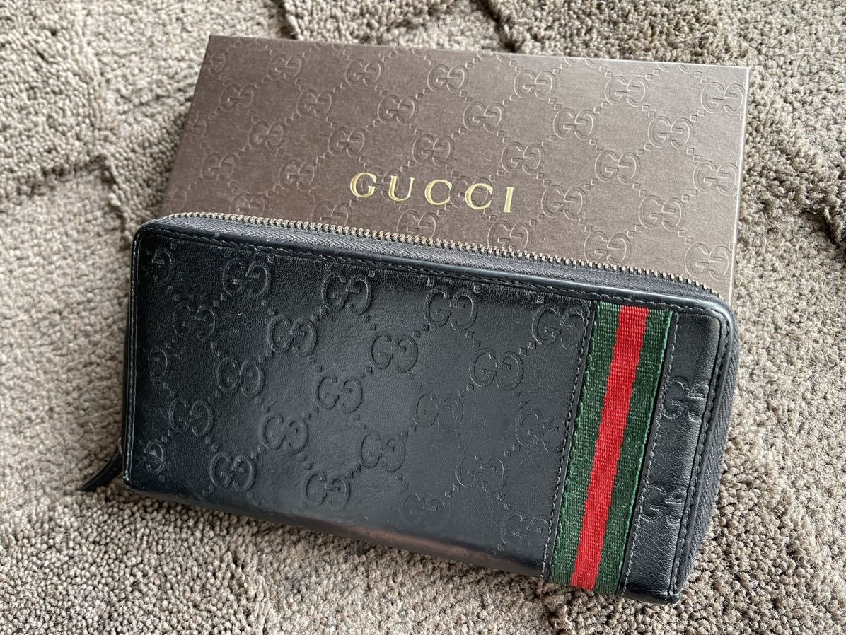 良品！グッチ GUCCI シマ シェリー ジップ長財布 /【Buyee】 bot-online