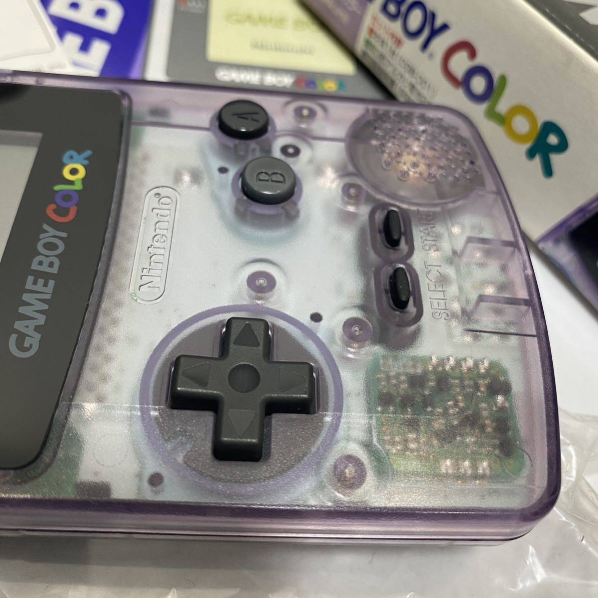 ゲームボーイカラー □ほぼ 新品未使用 クリアパープル レア GBC