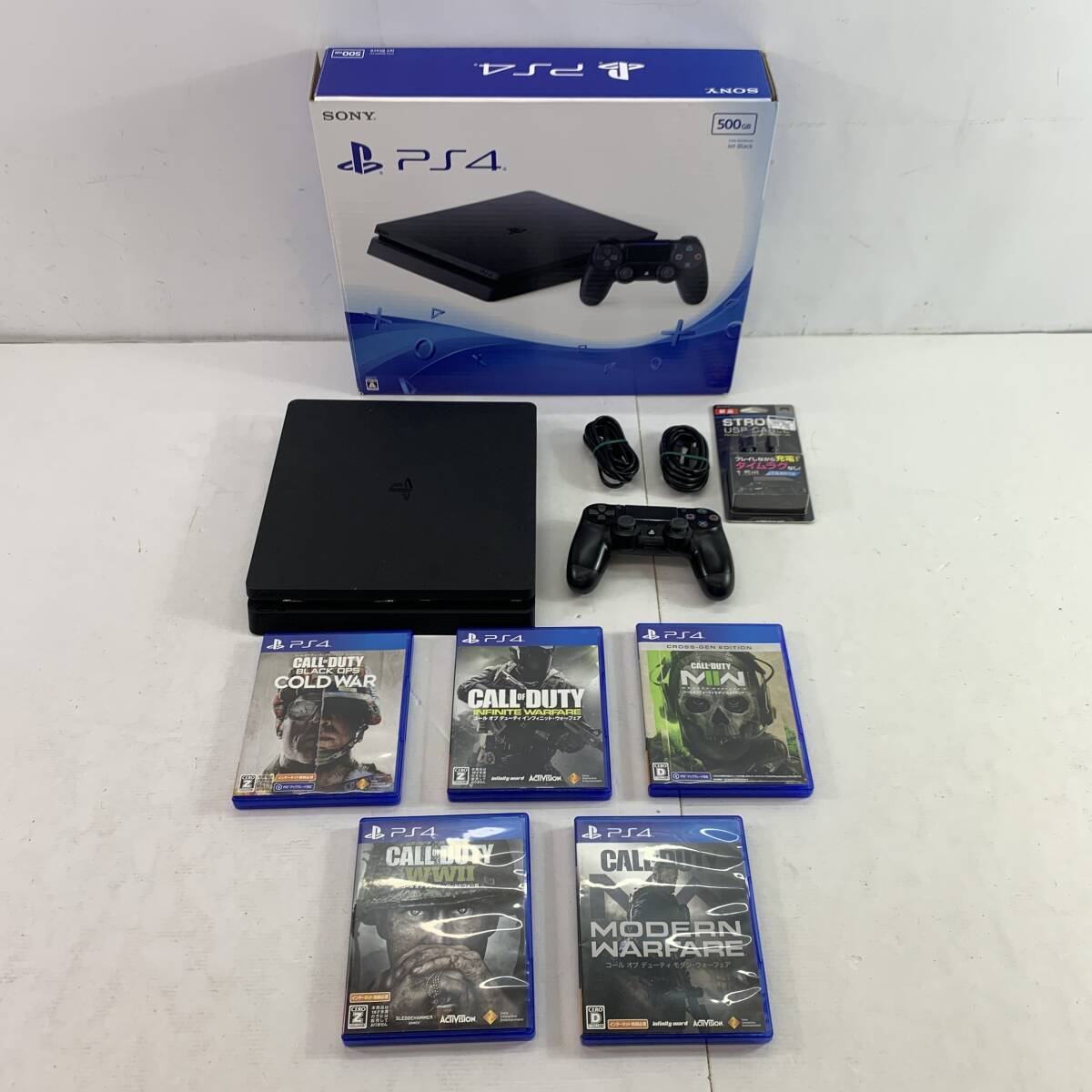 24850)△【1円～】PS4 CUH-2000A 500GB JetBlack 本体 動作確認済 +