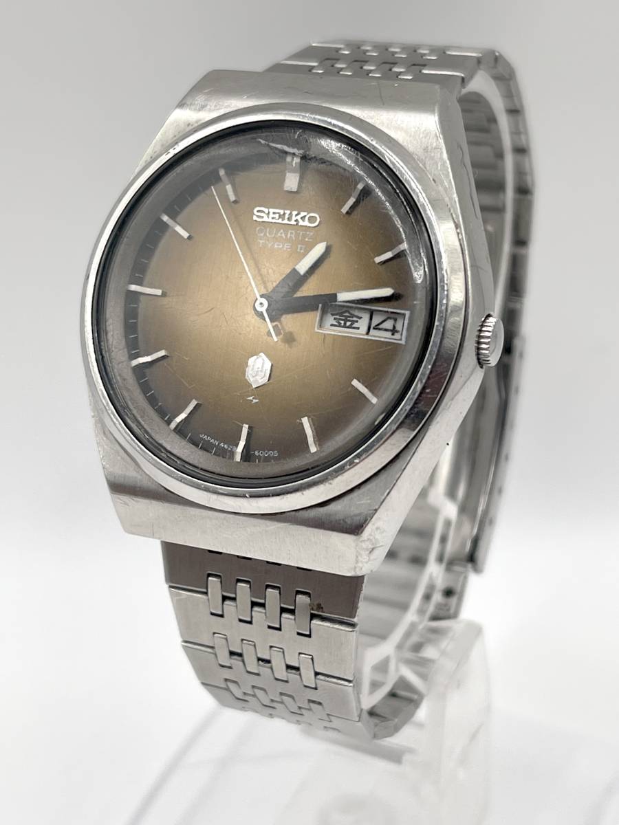 動作未確認】SEIKO TYPEⅡ セイコー タイプ2 メンズ腕時計 ブラウン