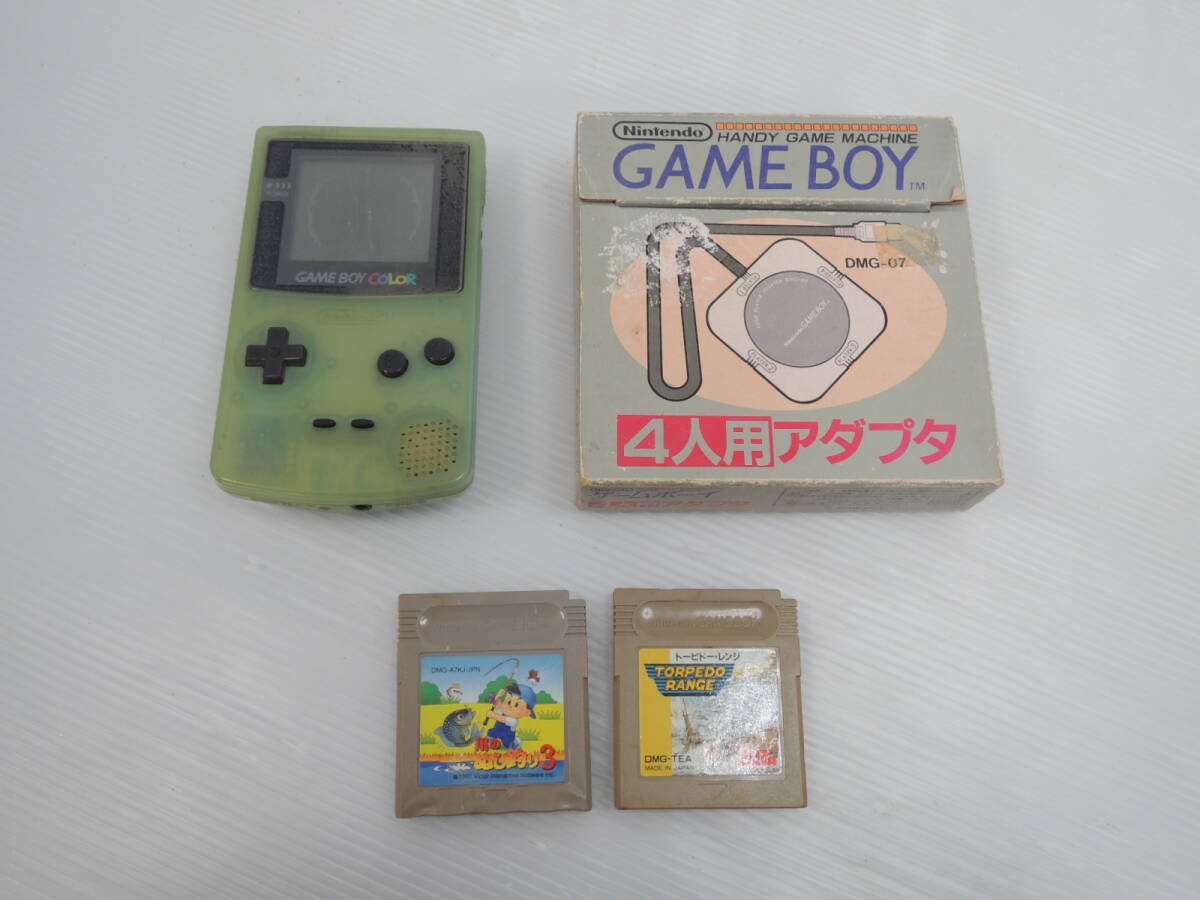 △GAMEBOY COLOR ゲームボーイカラー CGB-001/4人用アダプタ DMG-07