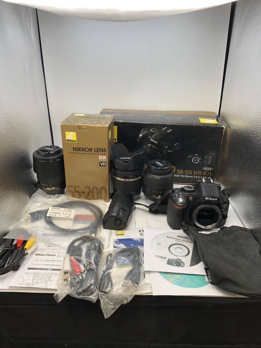 Nikon ニコン レンズセット デジタル一眼レフカメラ D5200 現状品 18