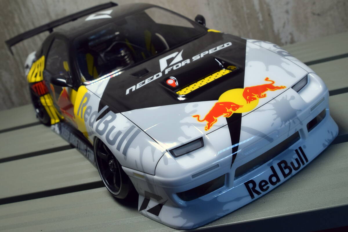 希少 Yokomo 『 FC3S RX-7 SAMURAI PROJECT 』Red bull / NFS仕様 フルペイント仕上げ 1/10 ...