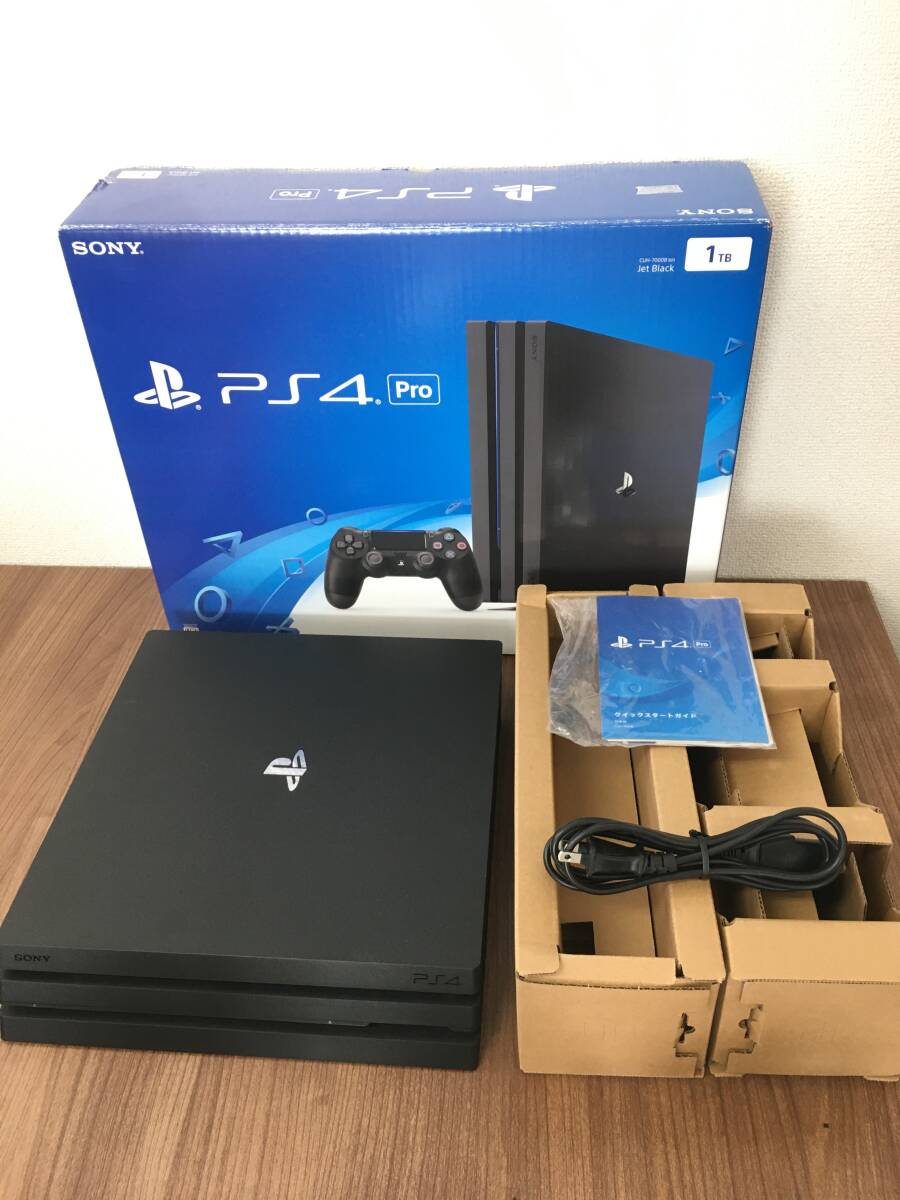 PlayStation4 PRO ジェットブラック1TB CUH-7000B B01 動作確認