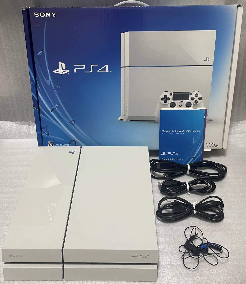 PlayStation4 CUH-1100A グレイシャーホワイト 500GBプレステ本体動作