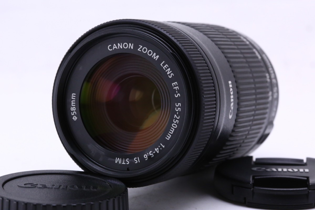 特上美品】Canon キヤノン EF-S 55-250mm F4-5.6 IS STM #12119