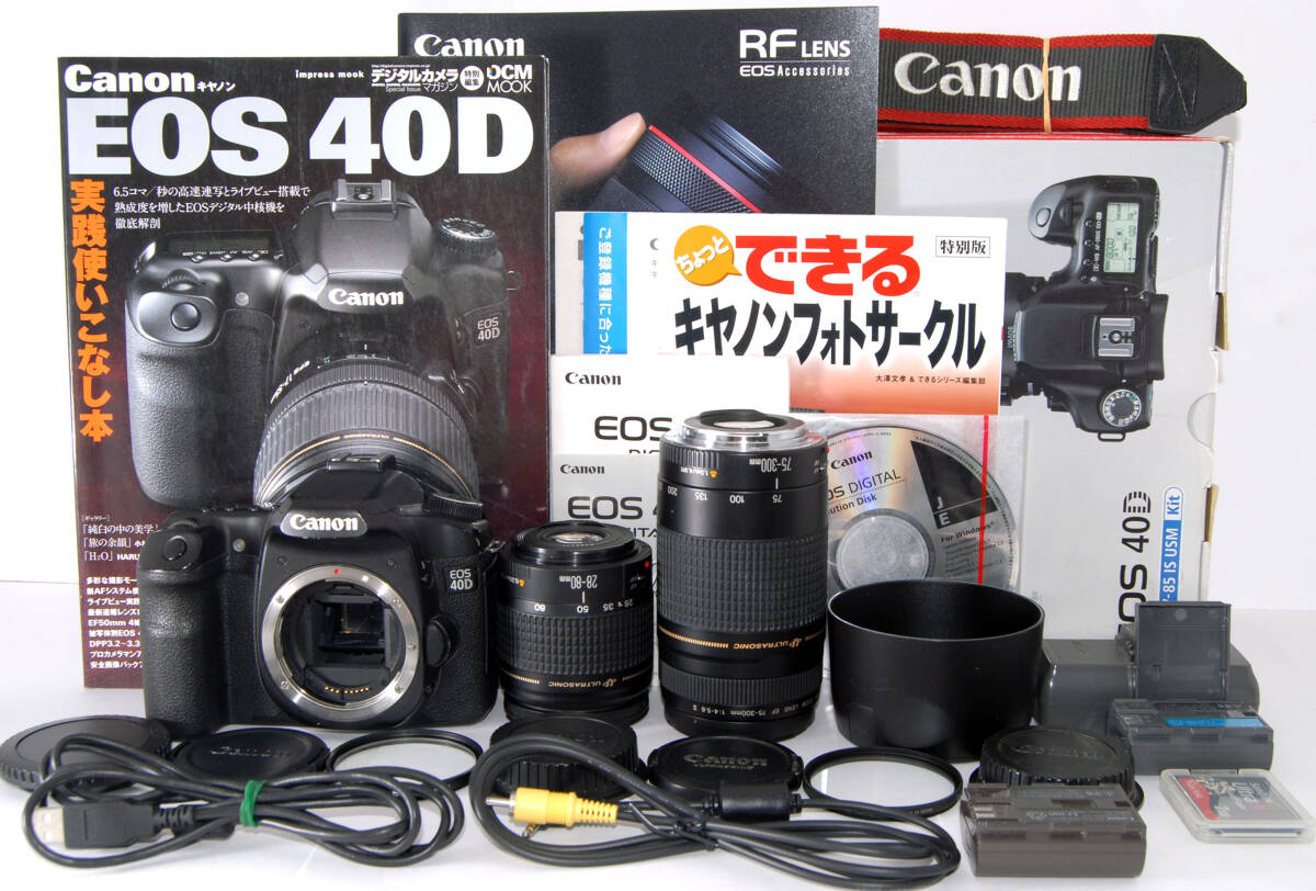 ◇初心者入門＆付属品多数◇ Canon キャノン EOS 40D 純正＆超望遠Ｗ