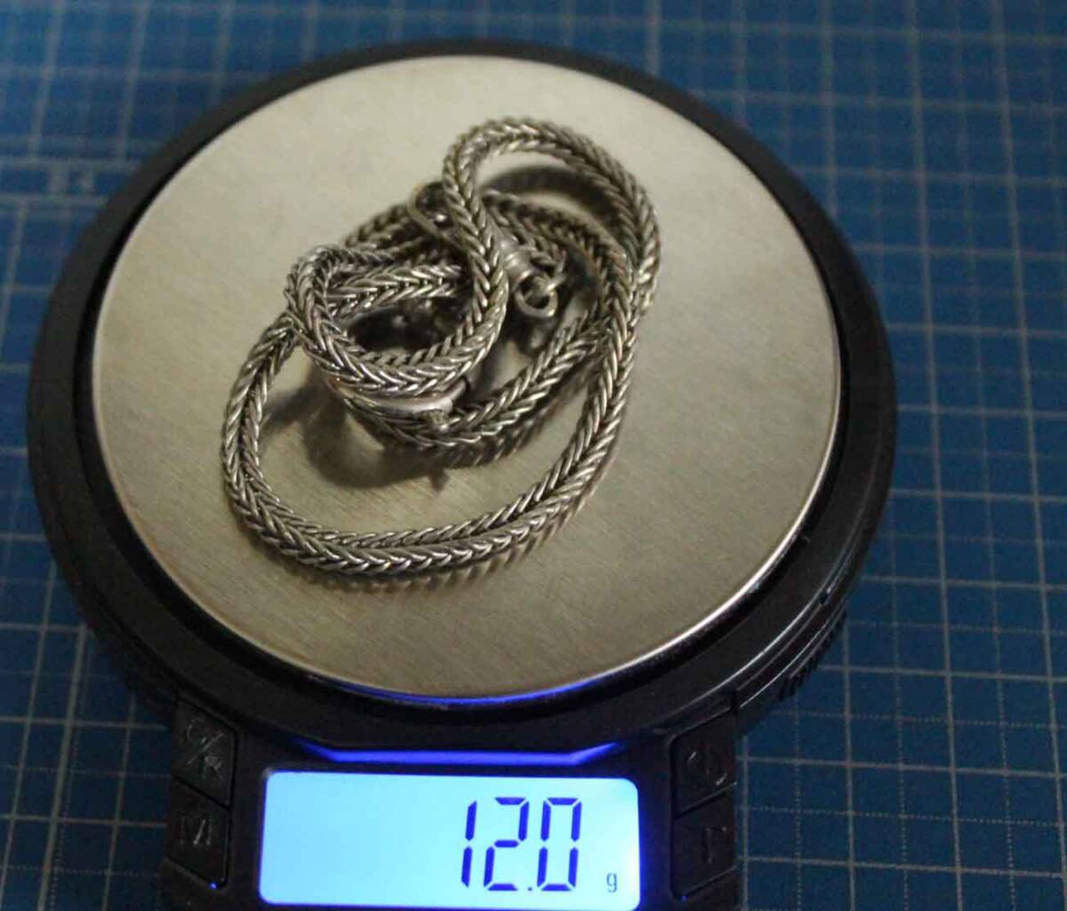 tb64]鎖 銀色 金属製 懐中時計 時計用 クサリ silver chain 12g 