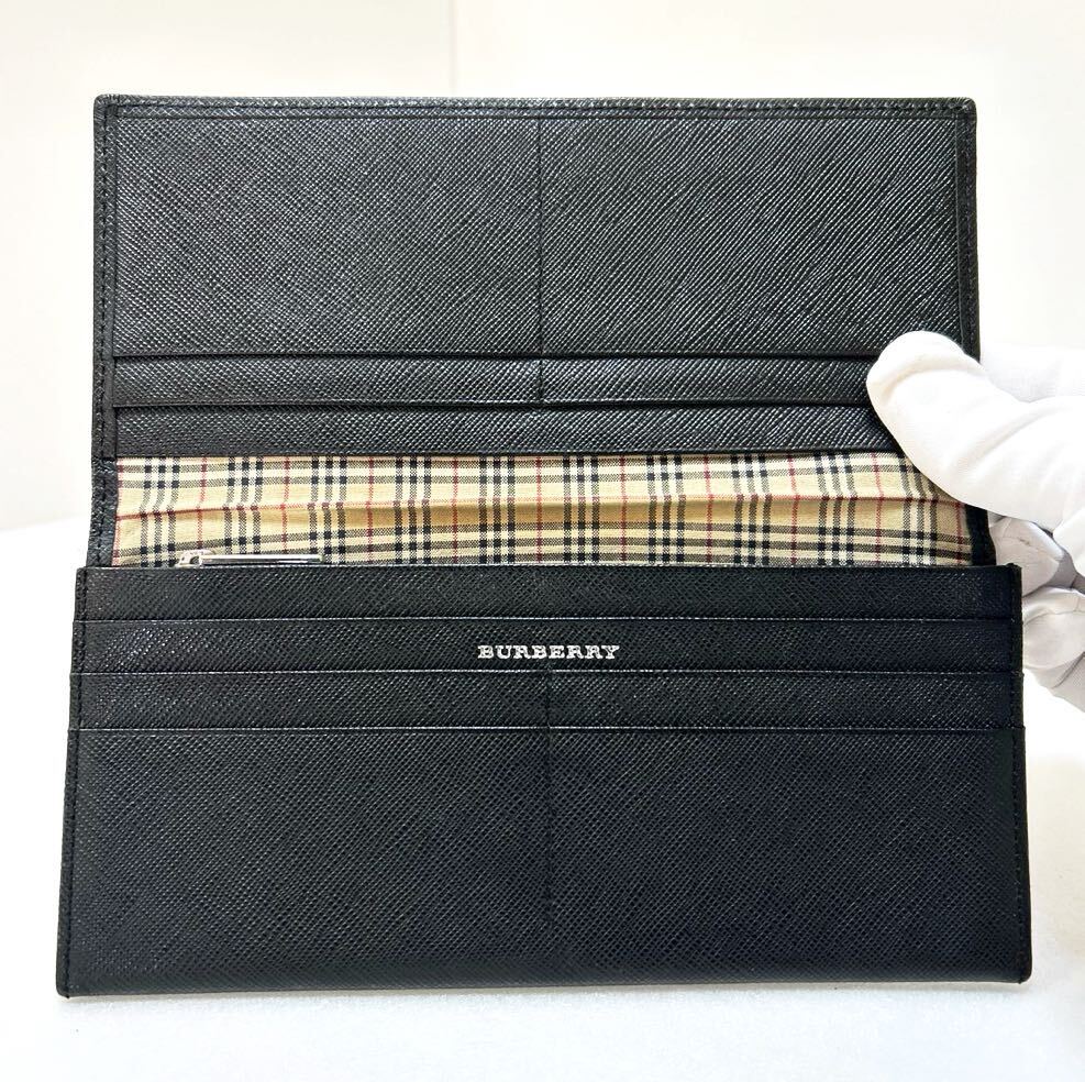 ◇BURBERRY バーバリー◇ 長財布 二つ折り サフィアーノレザー 小銭