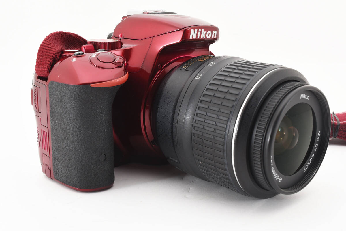 ☆美品/シャッター数2322回☆ Nikon ニコン D5500 レッド #8001