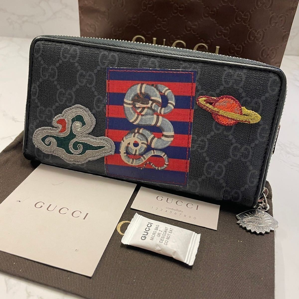 グッチ GUCCI 財布 長財布 GGスプリーム ラウンドジップ パース グッチ