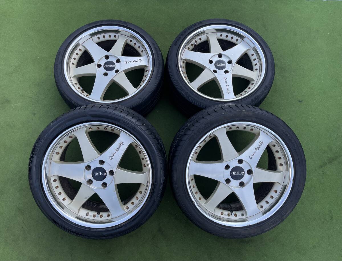 希少Abflug Revolfeアブフラッグ 深リム 18x9.0J+47/PCD:114.3/5穴 4本235/40ZR18.265 ...