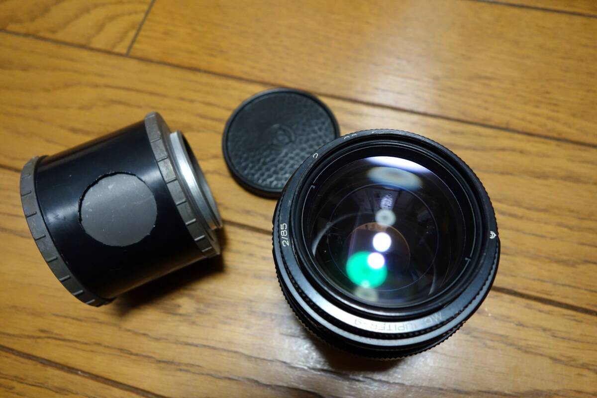 スマホ/家電/カメラロシアレンズ Jupitar-9 85mm f2 M42 - レンズ(単焦点)