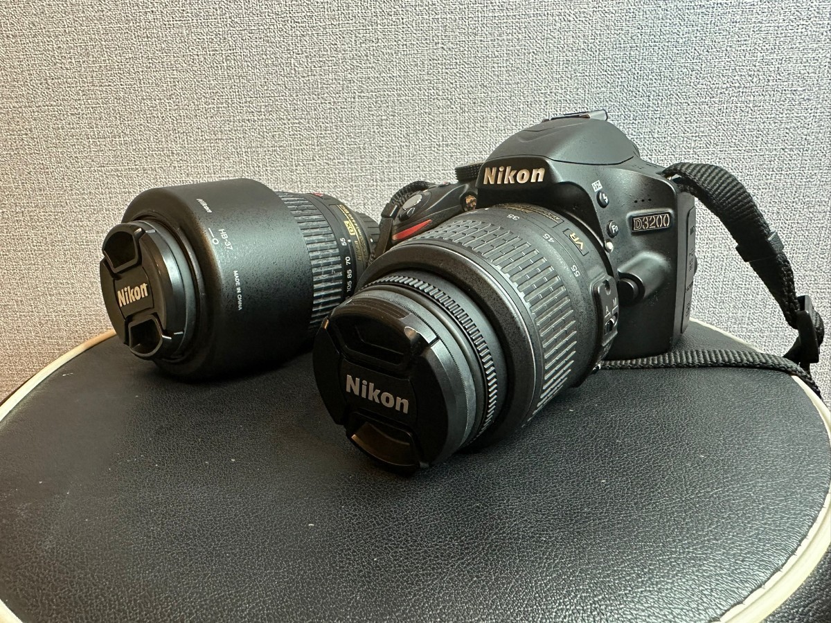 ♪ ニコン Nikon D3200 AF-S DX 18-55mm 55-200mm レンズセット