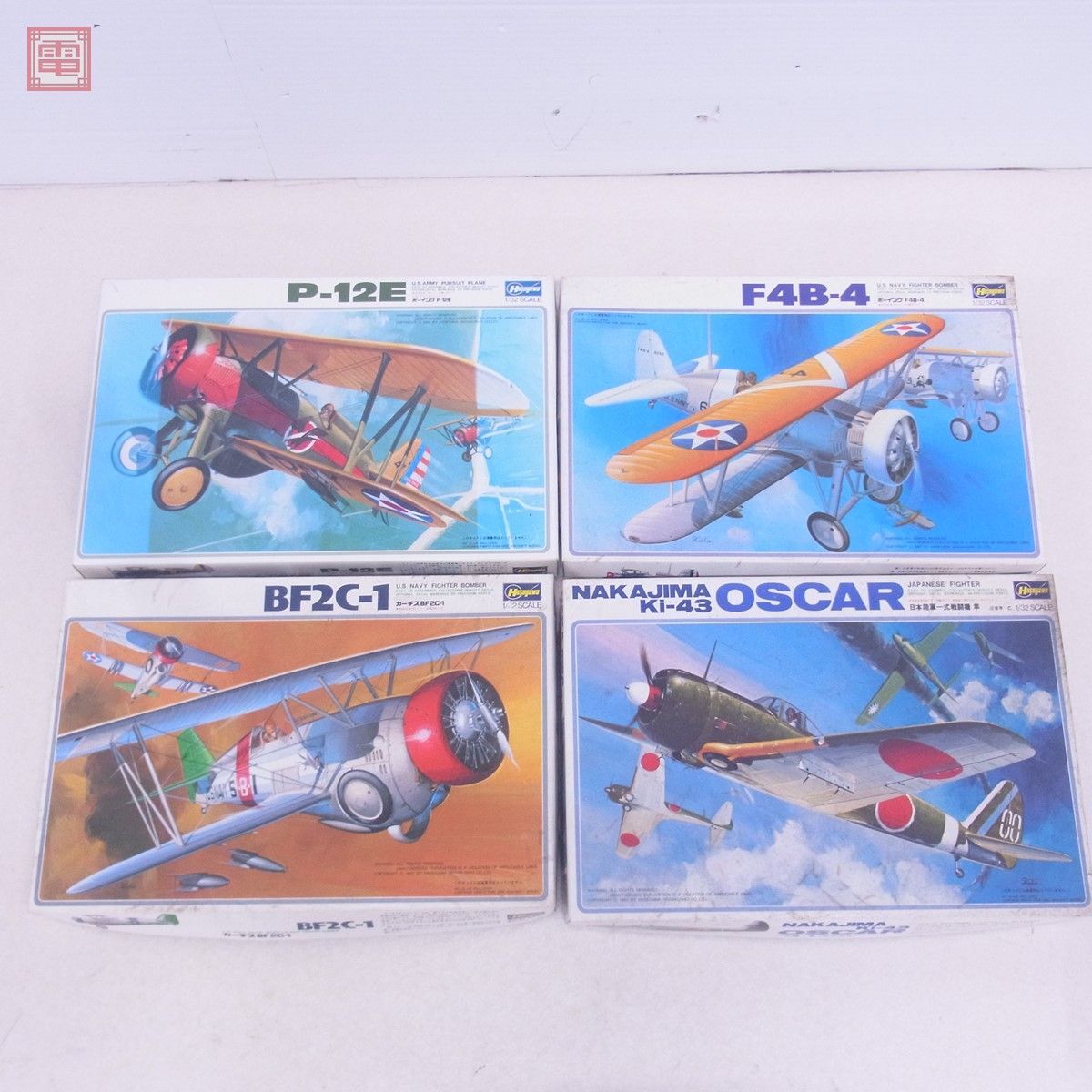 未組立 ハセガワ 1/32 ボーイング F4B-4/カーチス BF 2C-1/一式戦 隼 等 まとめて4点セット Hasegawa【40 ...