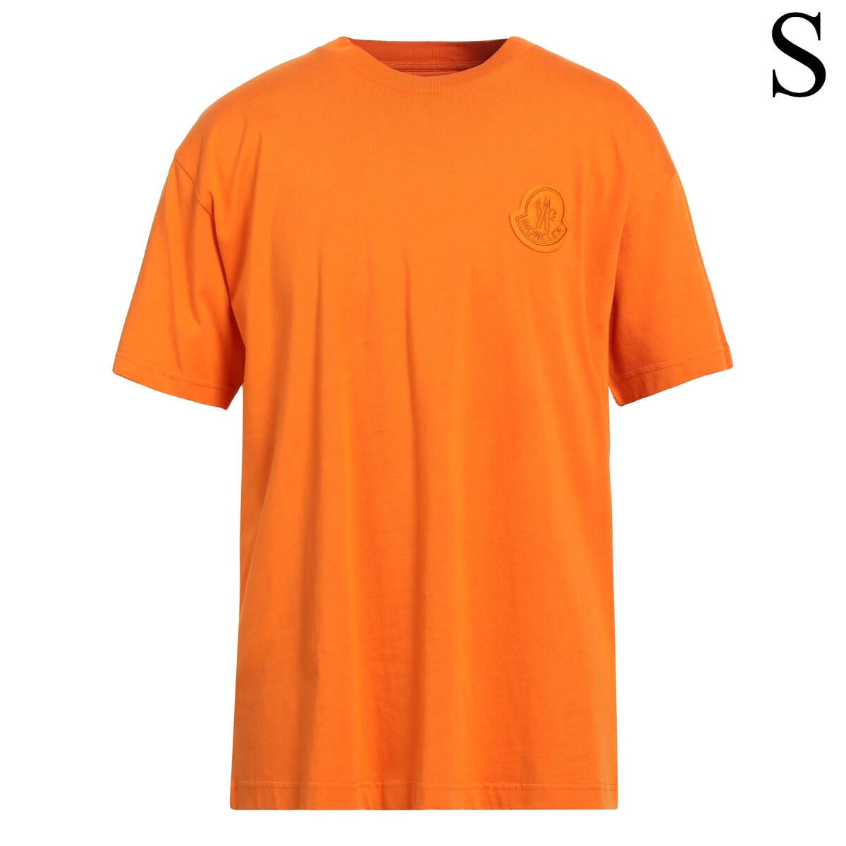 Sサイズ モンクレール ジーニアス 1952 Tシャツ オレンジ 新品 MONCLER GENIUS T-SHIRT デカロゴ パッチ ...