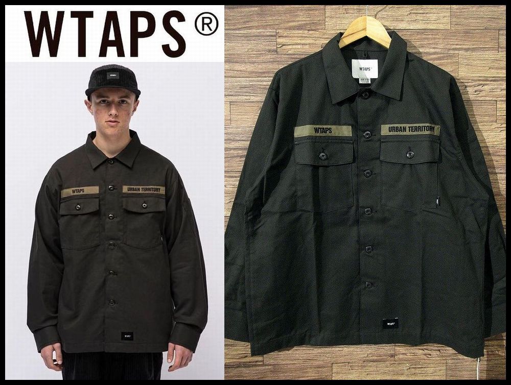 送無 希少 新品タグ付 WTAPS ダブルタップス 21AW 212BRDT-SHM02 BUDS LS COTTON.SERGE ミリタリー ...