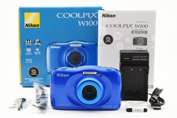 箱付き】 Nikon ニコン COOLPIX W100 クールピクス コンパクト 