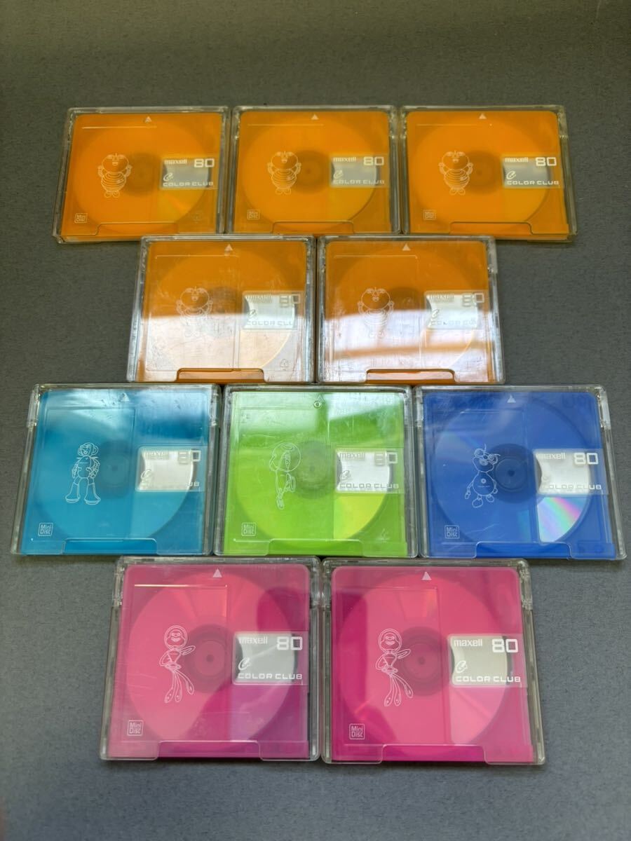 MD ミニディスク minidisc 中古 初期化済 マクセル maxell COLOR CLUB 80 10枚セット /【Buyee