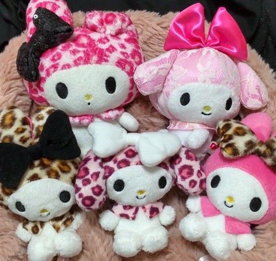 マイメロディ　マイメロ　ぬいぐるみ　マスコット５個1997年2000年2022年 マイメロ、ぬいぐるみ、マスコット、チャーム、キーホルダー、5個