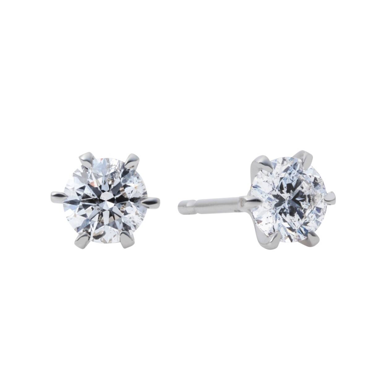 ◇【極上】プラチナ pt900 ダイヤモンド Dカラー 0.63ct ピアス 