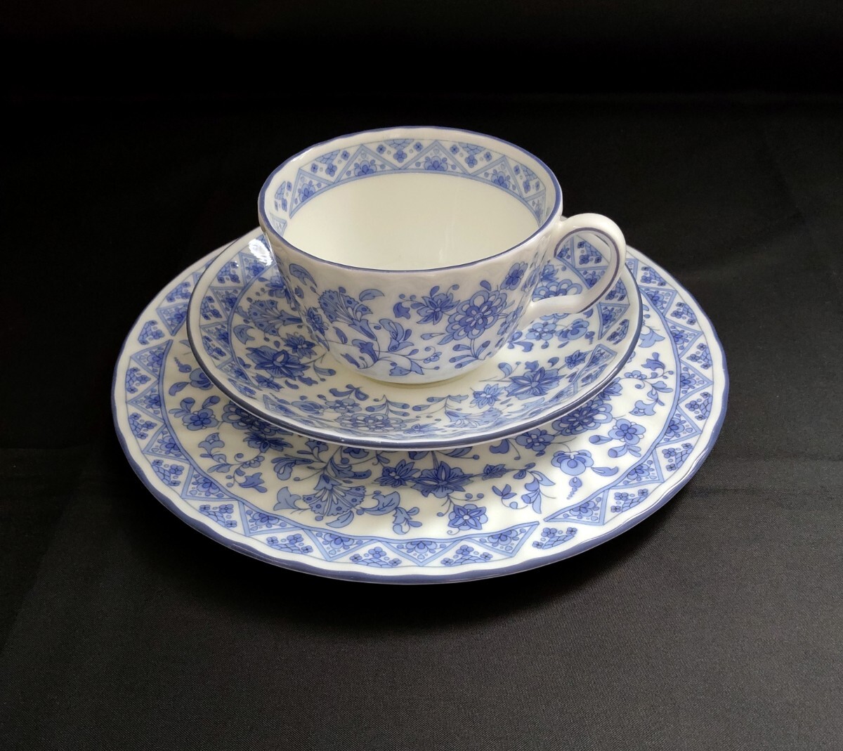 MINTON ミントン シャリマー カップ&ソーサー&プレート 3点セット 英国 